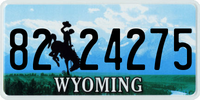 WY license plate 8224275