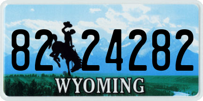 WY license plate 8224282
