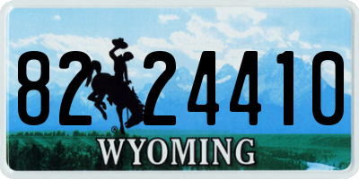 WY license plate 8224410