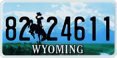 WY license plate 8224611