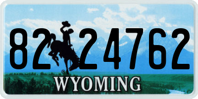 WY license plate 8224762