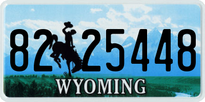 WY license plate 8225448