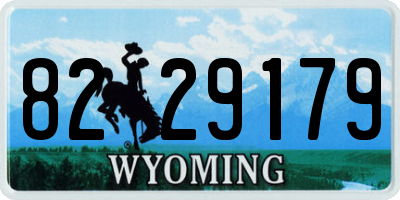 WY license plate 8229179