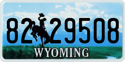 WY license plate 8229508
