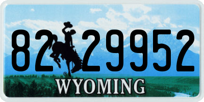 WY license plate 8229952