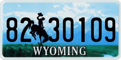 WY license plate 8230109