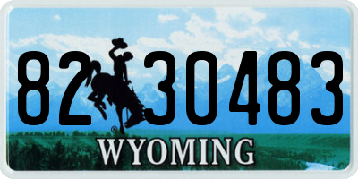 WY license plate 8230483