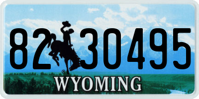 WY license plate 8230495