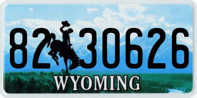 WY license plate 8230626