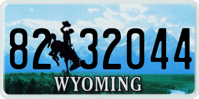 WY license plate 8232044