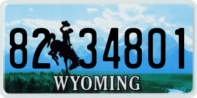 WY license plate 8234801