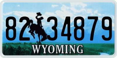 WY license plate 8234879