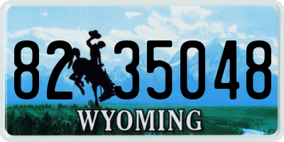 WY license plate 8235048