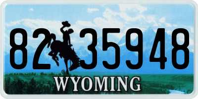WY license plate 8235948