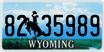 WY license plate 8235989
