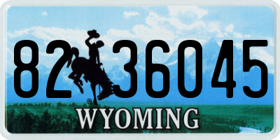 WY license plate 8236045
