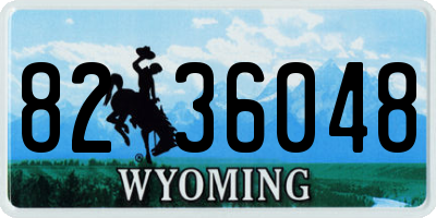 WY license plate 8236048