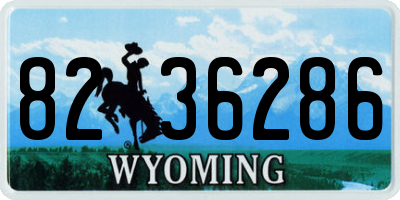 WY license plate 8236286