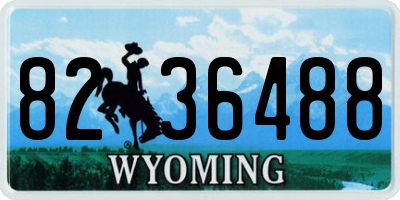 WY license plate 8236488