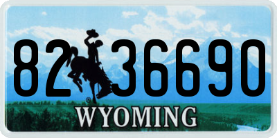WY license plate 8236690