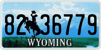 WY license plate 8236779