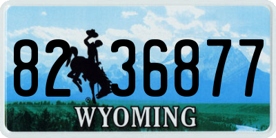 WY license plate 8236877
