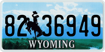 WY license plate 8236949
