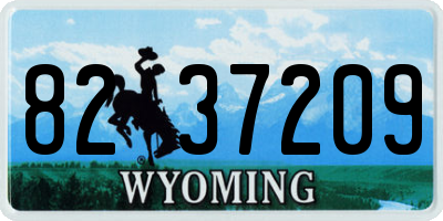 WY license plate 8237209