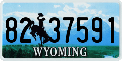 WY license plate 8237591