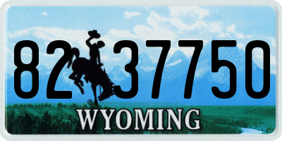 WY license plate 8237750