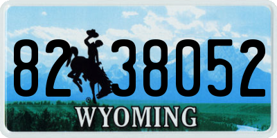 WY license plate 8238052
