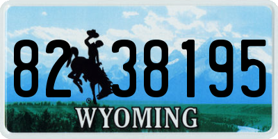 WY license plate 8238195