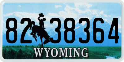 WY license plate 8238364