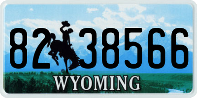 WY license plate 8238566