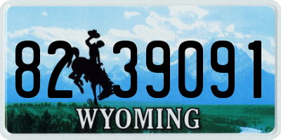 WY license plate 8239091