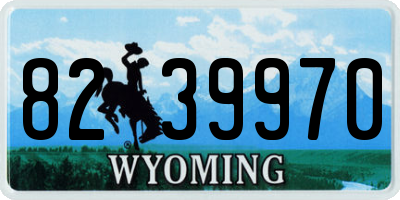 WY license plate 8239970