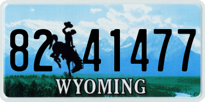 WY license plate 8241477