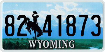 WY license plate 8241873