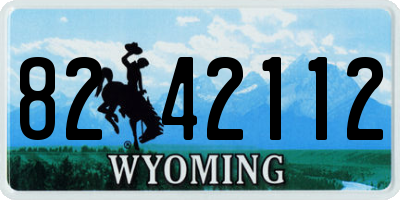 WY license plate 8242112