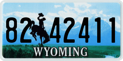 WY license plate 8242411