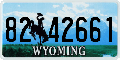 WY license plate 8242661