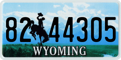 WY license plate 8244305
