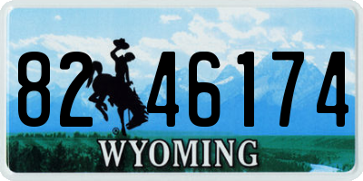 WY license plate 8246174
