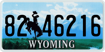 WY license plate 8246216