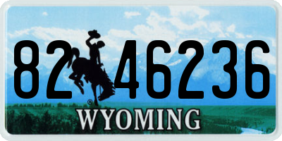 WY license plate 8246236