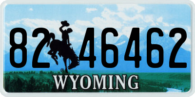 WY license plate 8246462
