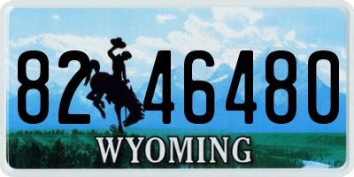 WY license plate 8246480