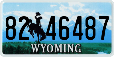 WY license plate 8246487