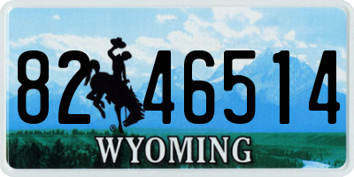 WY license plate 8246514