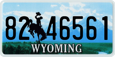 WY license plate 8246561